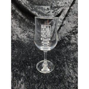 vintage 1980s chablis stemware wine tasting glass